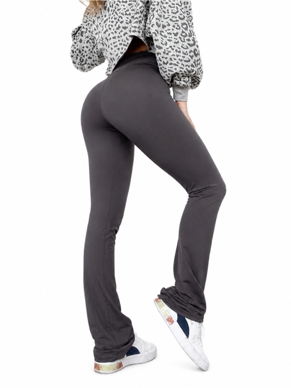 Charcoal Flair Pants - High Waisted Leggings